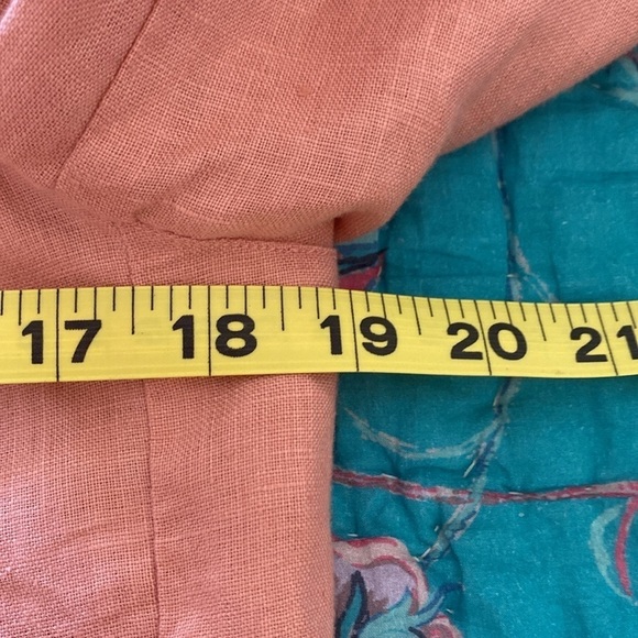 GAP Linen Blazer Blouse Women’s S Peach/Pink Pockets Lagenlook Preppy academia - Picture 8 of 9